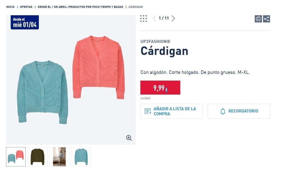 Cárdigan.