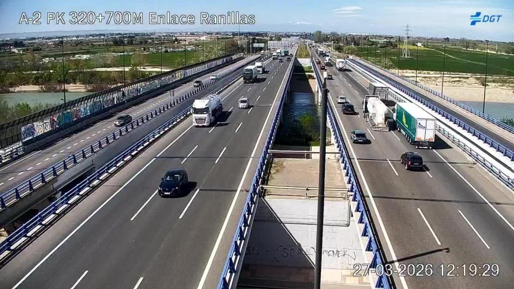 Cámara de la DGT en los alrededores de Zaragoza