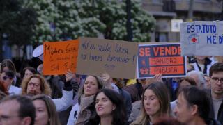 Manifestación de médicos el pasado viernes en Zaragoza