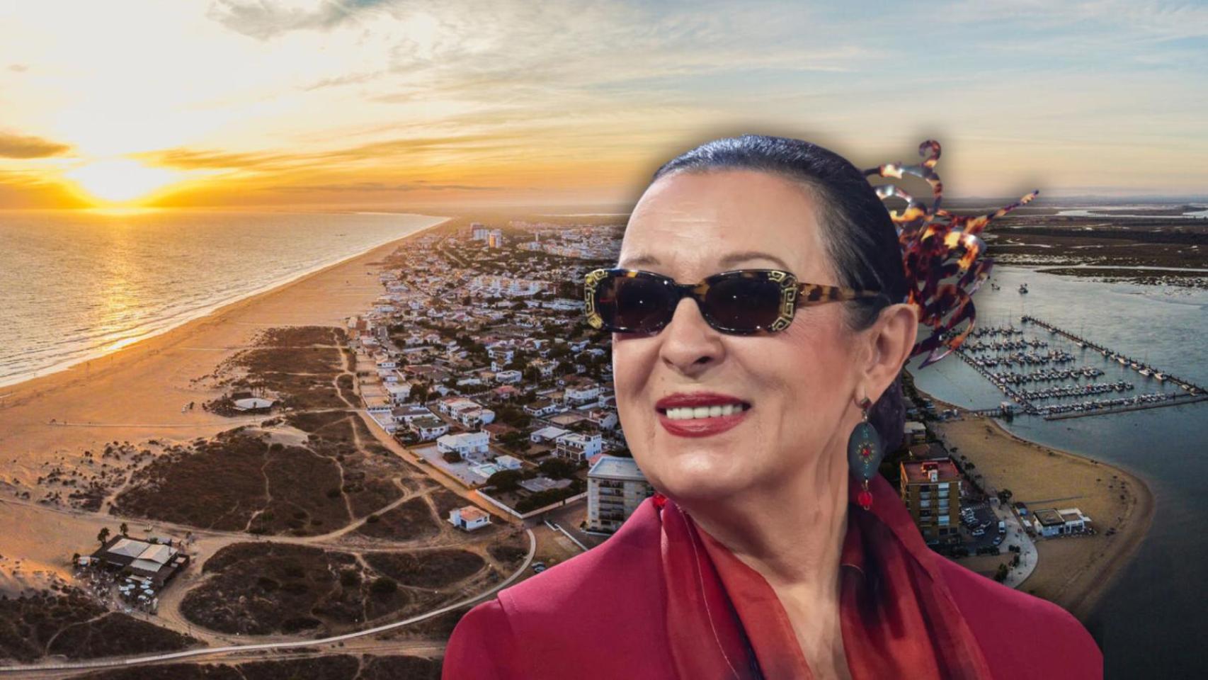 Punta Umbría en Huelva y Martirio en un montaje de JALEOS.