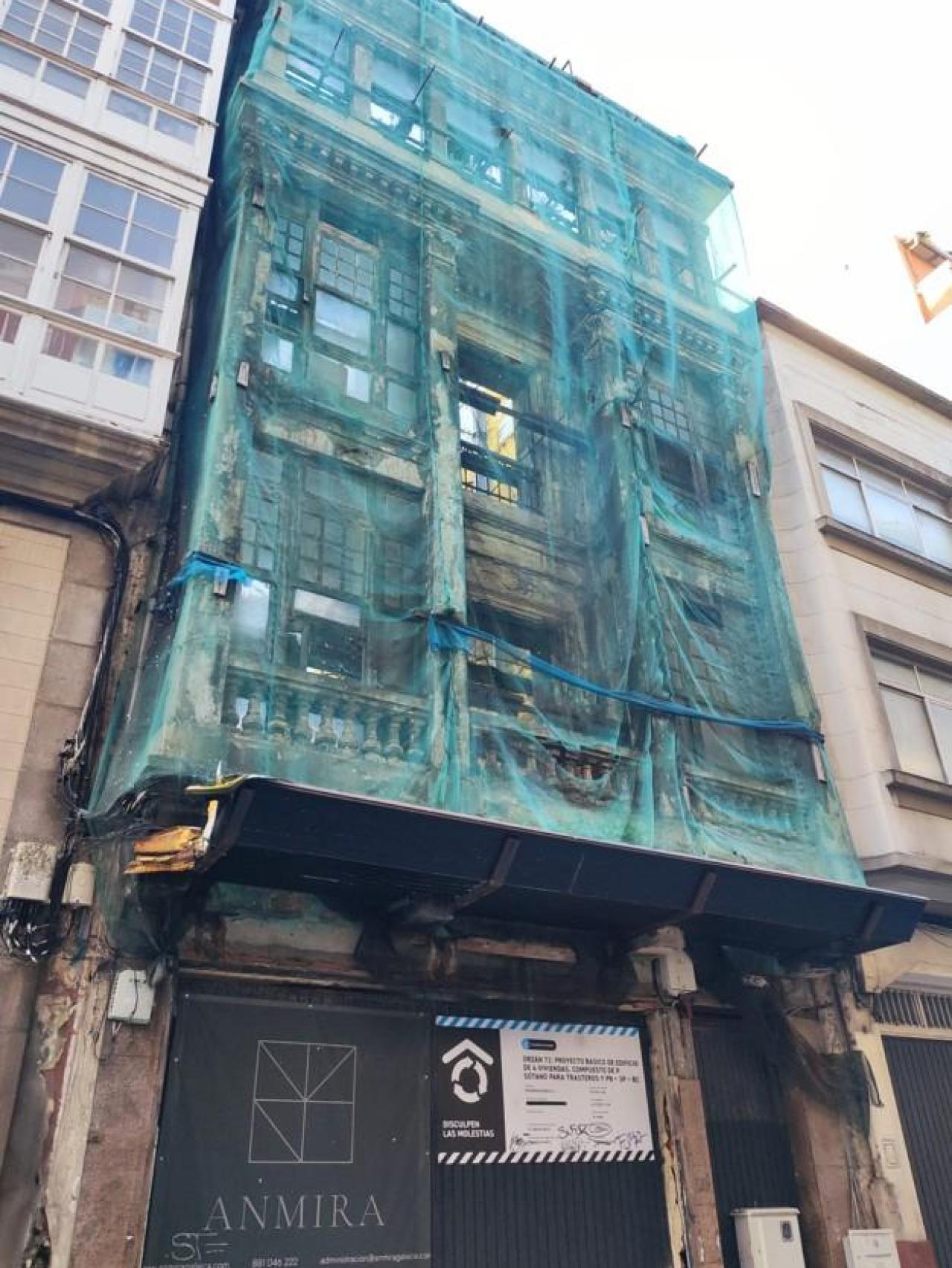 Edificio incluido en el plan de ruinas de A Coruña con una rehabilitación prevista.