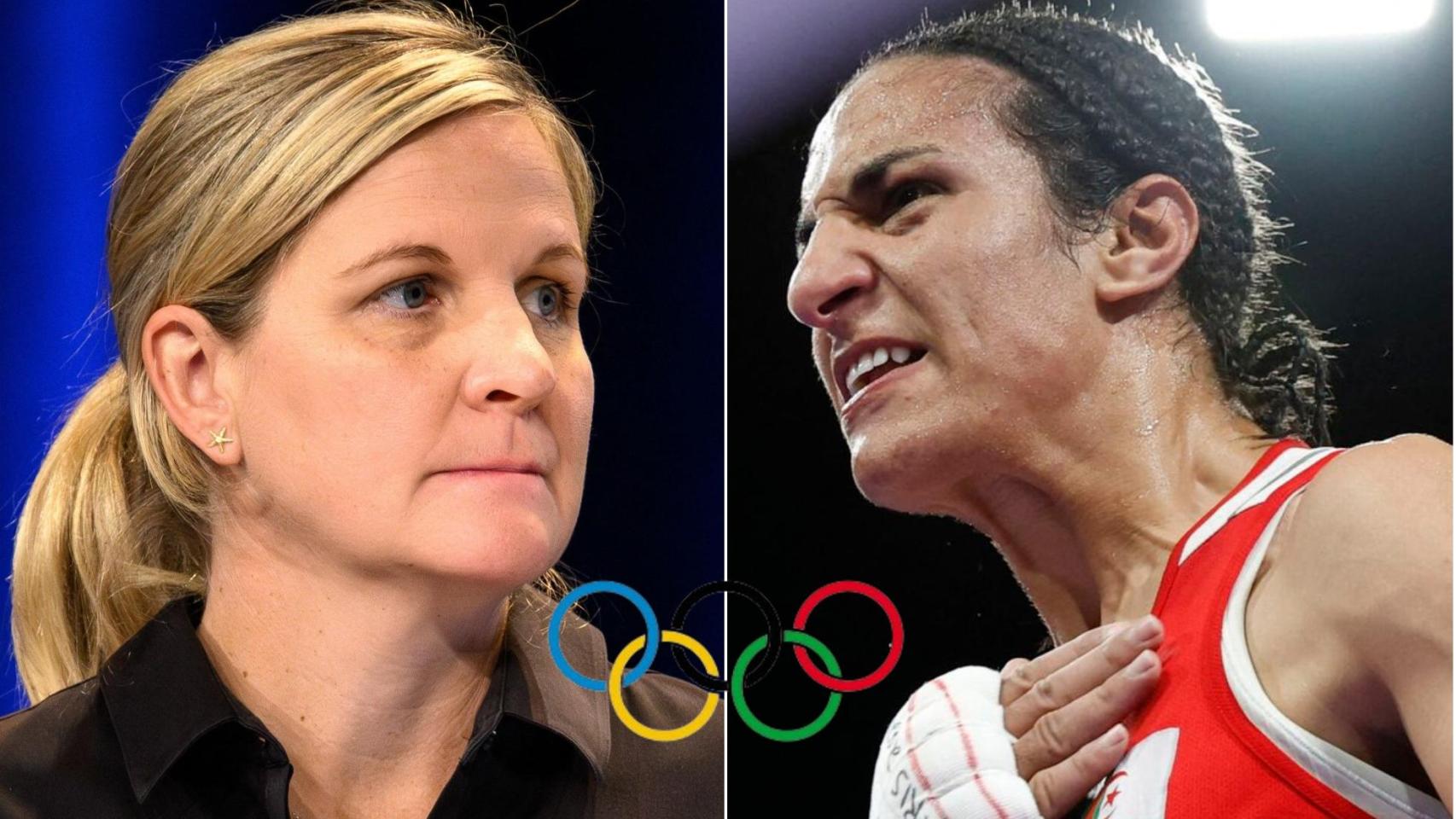 Montaje de Kirsty Coventry, presidenta del COI, y la boxeadora Imane Khelif.