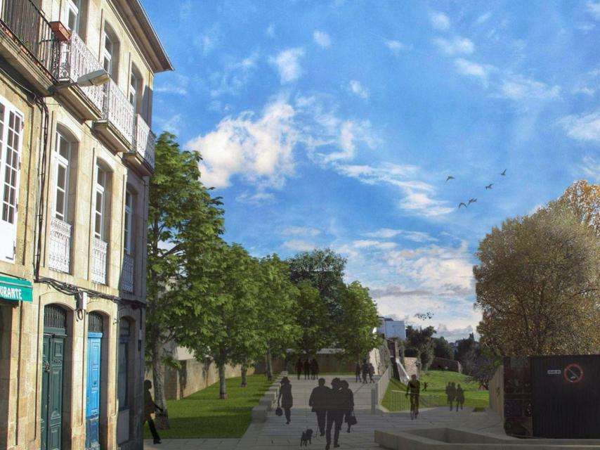 Conexión del Casco Histórico con el parque de Belvís propuesta por el PP de Santiago.