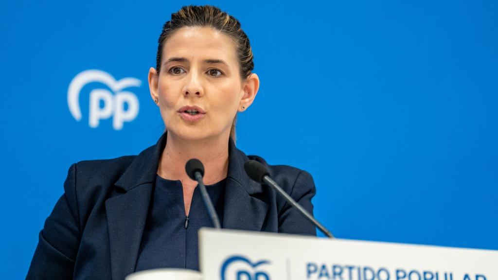 Carolina Agudo en rueda de prensa.