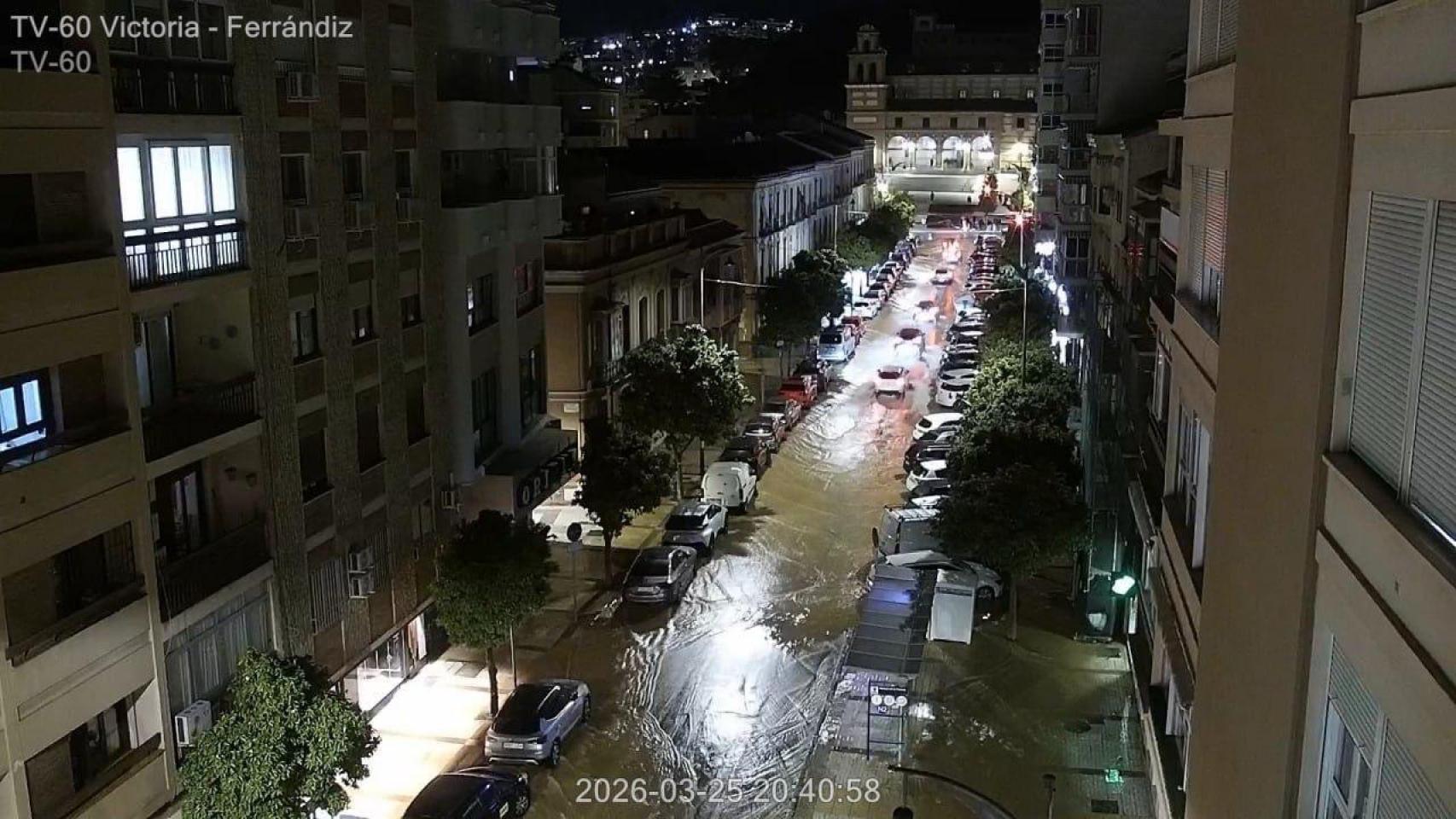 La calle afectada.