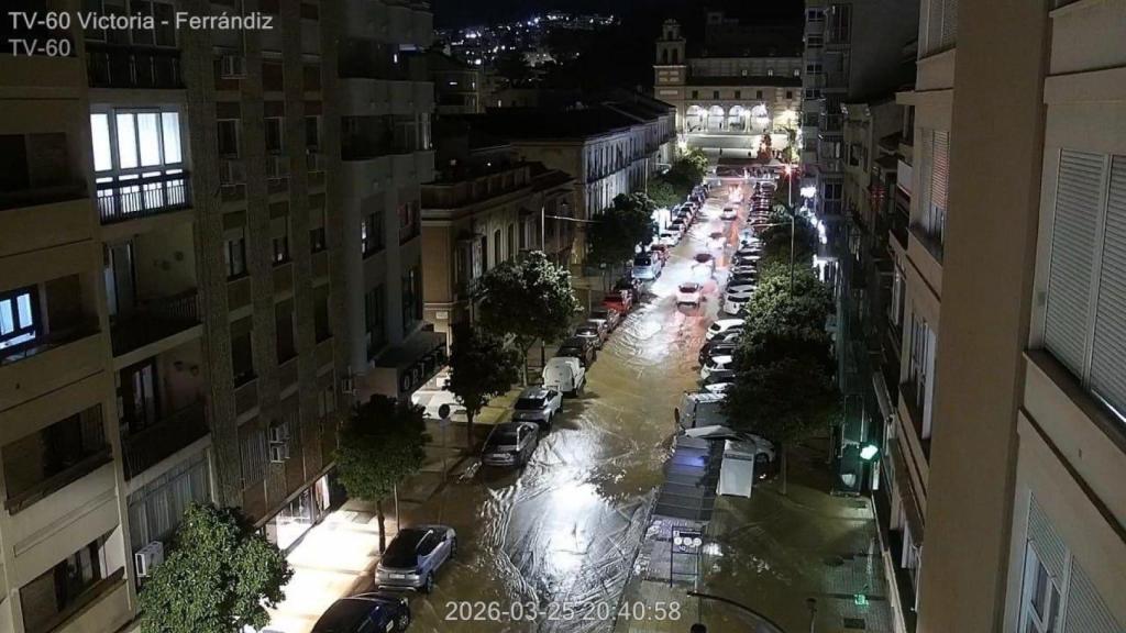 La calle afectada.