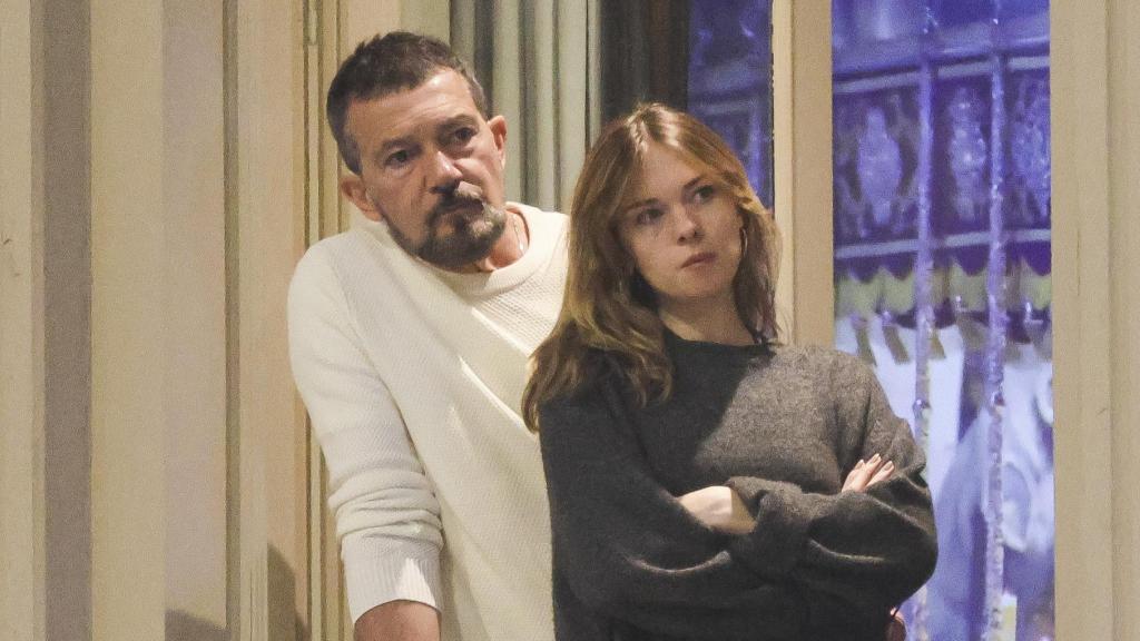 Antonio Banderas y Stella del Carmen en la Semana Santa de Málaga.