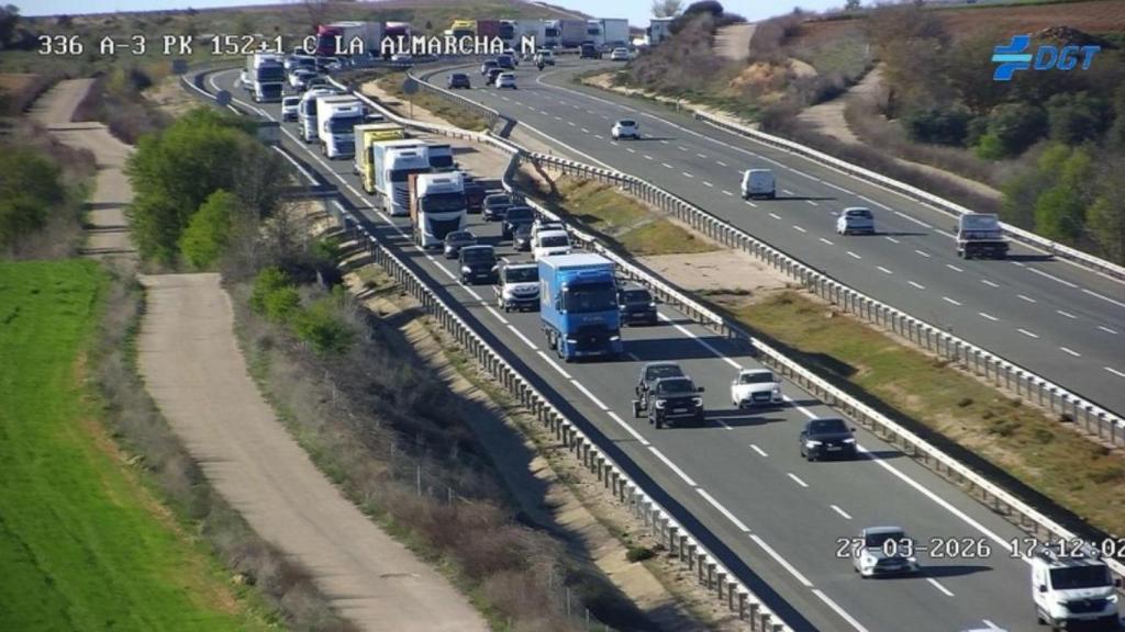 Imagen de las retenciones captada por las cámaras de la DGT.