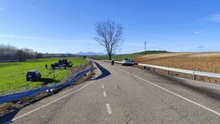 Así quedó el quitamiedos tras el accidente ocurrido en La Vid