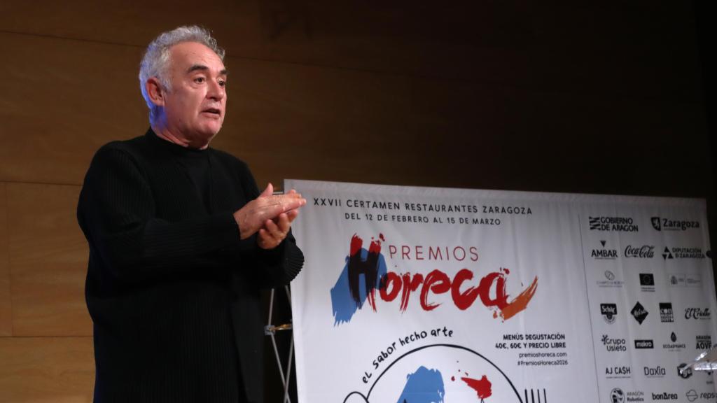 Adrià durante los Premios Horeca.