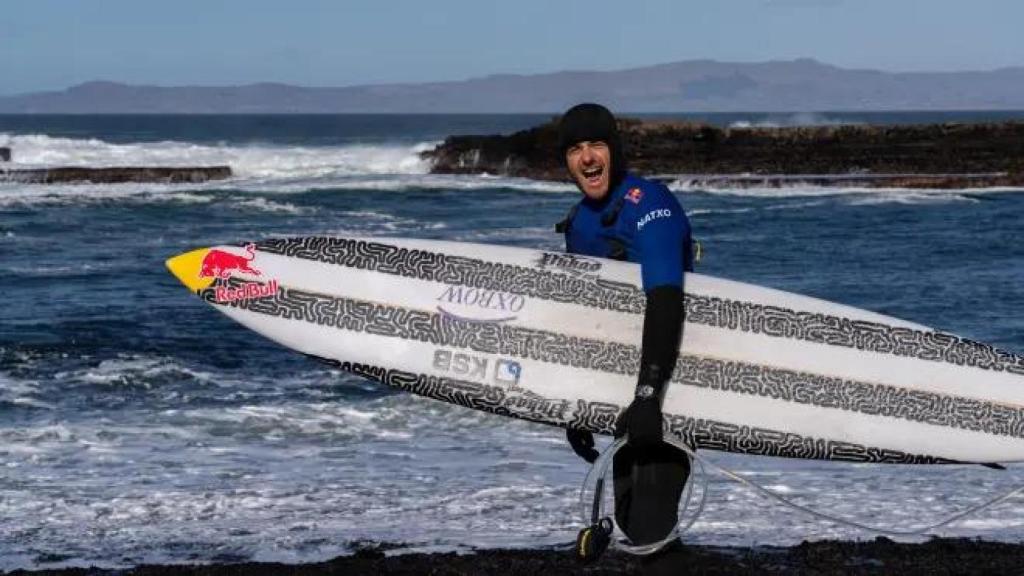 Natxo González, tras salir del agua.