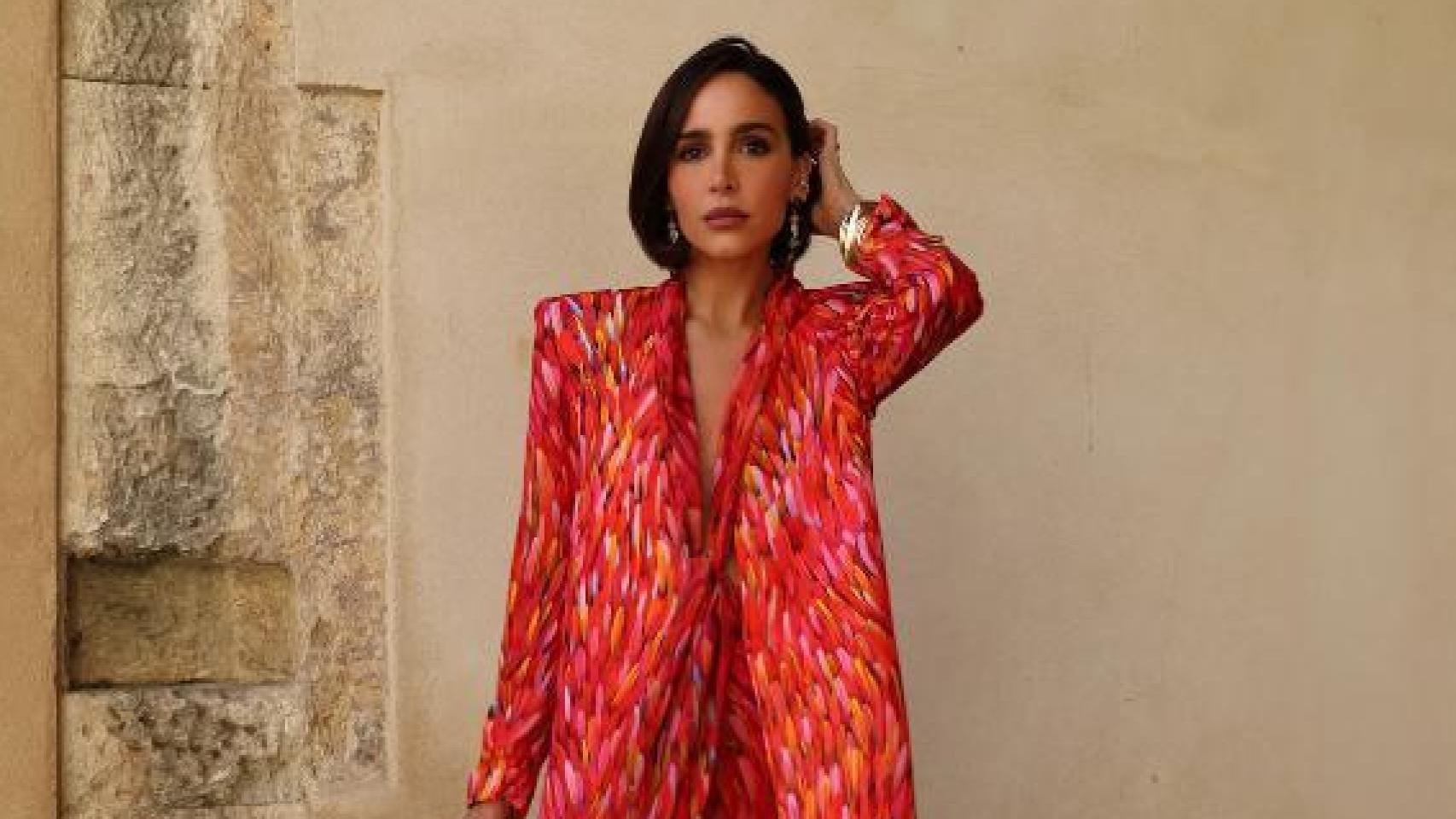 Rocío Osorno, con un traje de chaqueta de su firma de moda.
