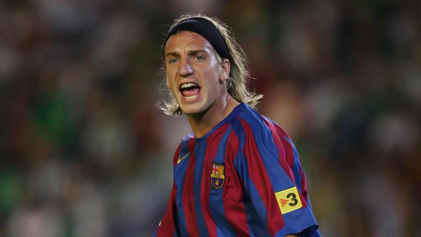 Maxi López, durante un partido con el FC Barcelona.
