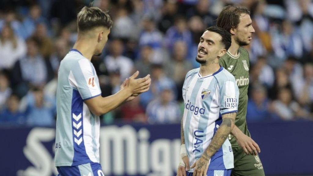 Chupe y Joaquín, jugadores del Málaga CF