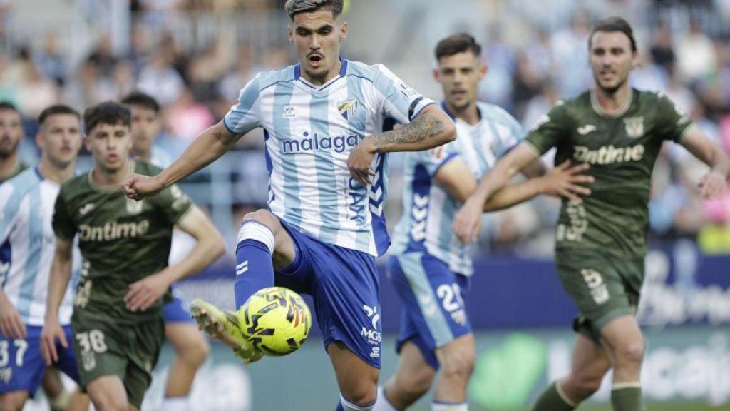 Chupete durante el Málaga CF vs. CD Leganés de Segunda División