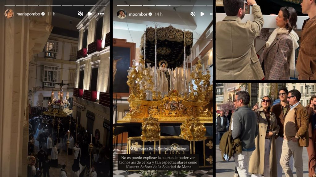 La familia Pombo disfruta de la Semana Santa de Málaga.