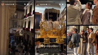 La familia Pombo disfruta de la Semana Santa de Málaga.