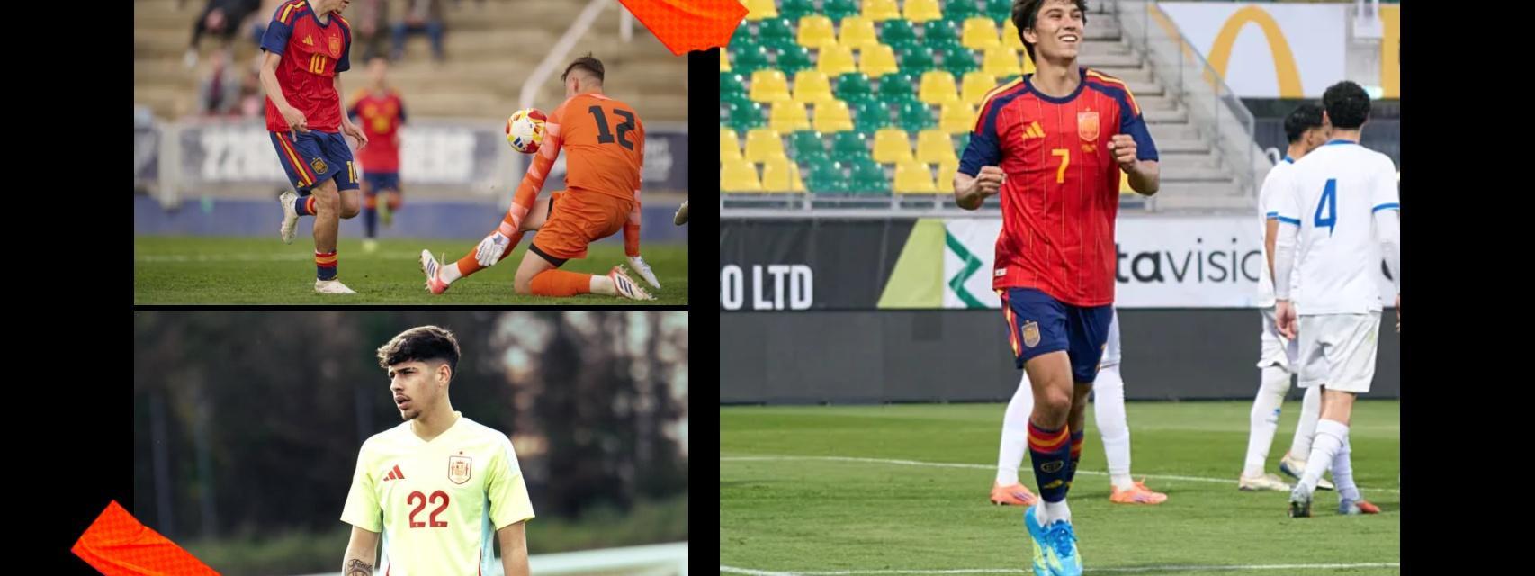 Thiago Pitarch, Alexis Ciria y Gonzalo García, con la Selección