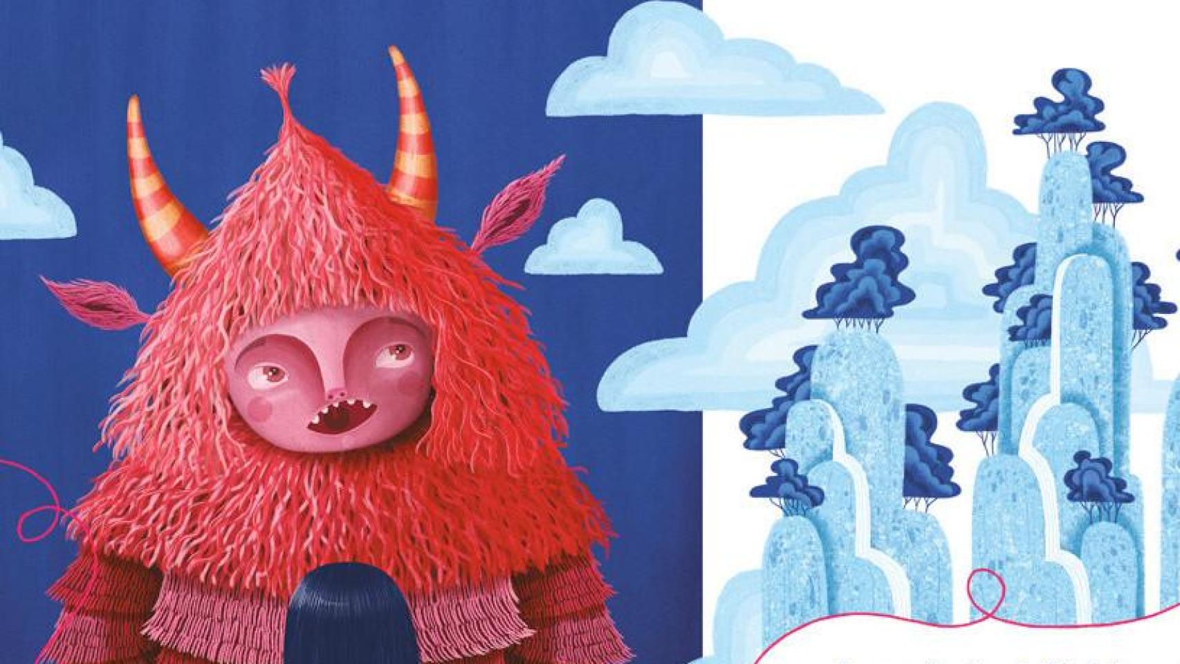 Ilustración de Martín Badía para 'En un pueblito azul donde no pasaba nada' (Lumen)