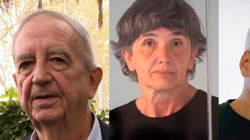 El exportavoz del PNV Iñaki Anasagasti, junto a la imagen de los presos de ETA Soledad Iparraguirre 'Anboto'y Francisco Javier García Gaztelu 'Txapote'.