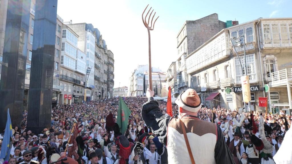 Miles de vigueses han asistido a la representación final de A Reconquista