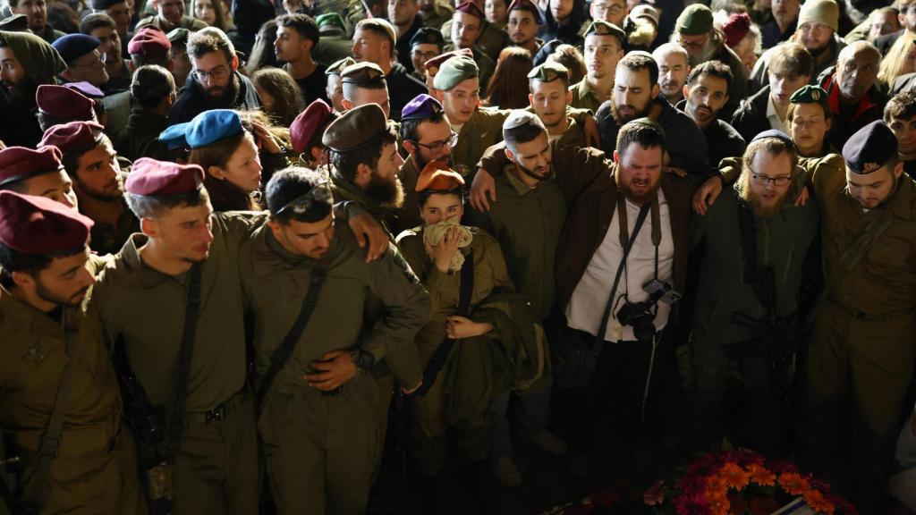 Funeral of Israeli soldier Moshe Yitzchak Hacohen Katz, killed in combat in southern Lebanon,