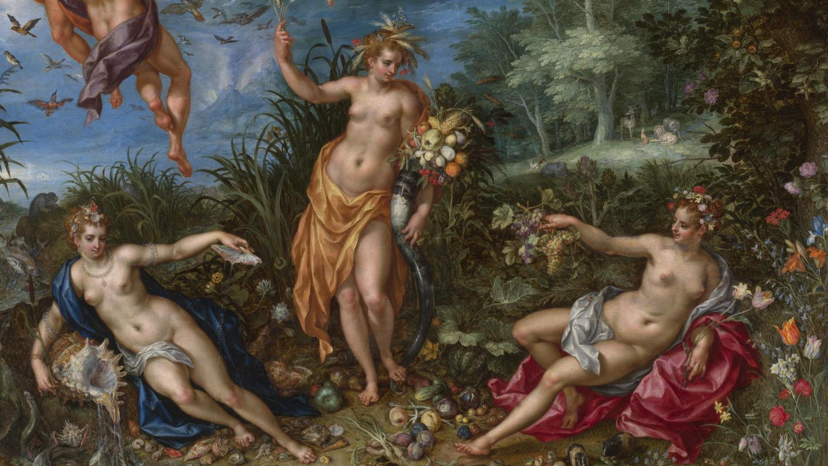 Jan Brueghel el Viejo y Hendrik de Clerck: 'La Abundancia y los Cuatro Elementos', h.1606 (detalle). © Museo Nacional del Prado