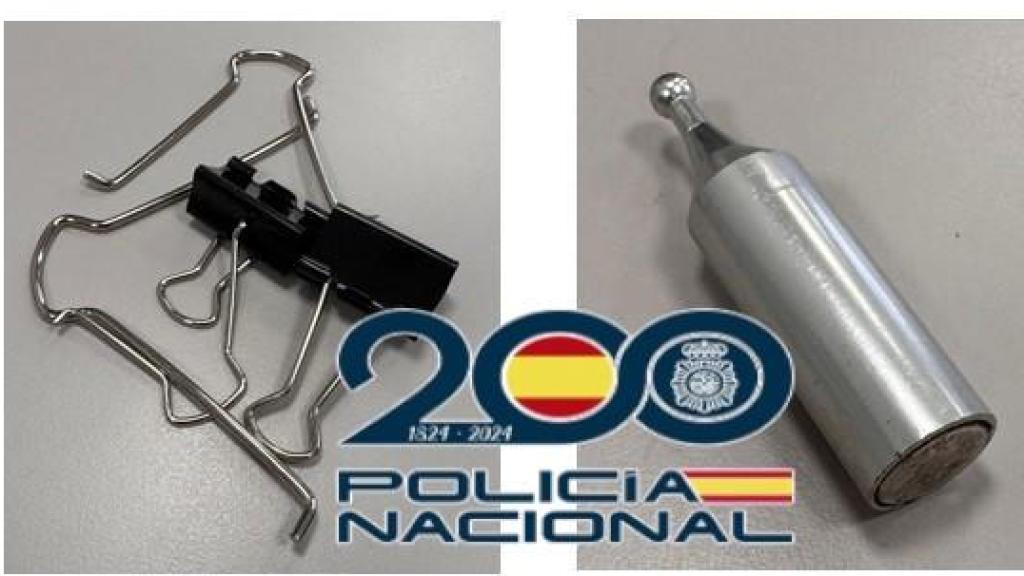 Imagen de los útiles empleados en los robos.