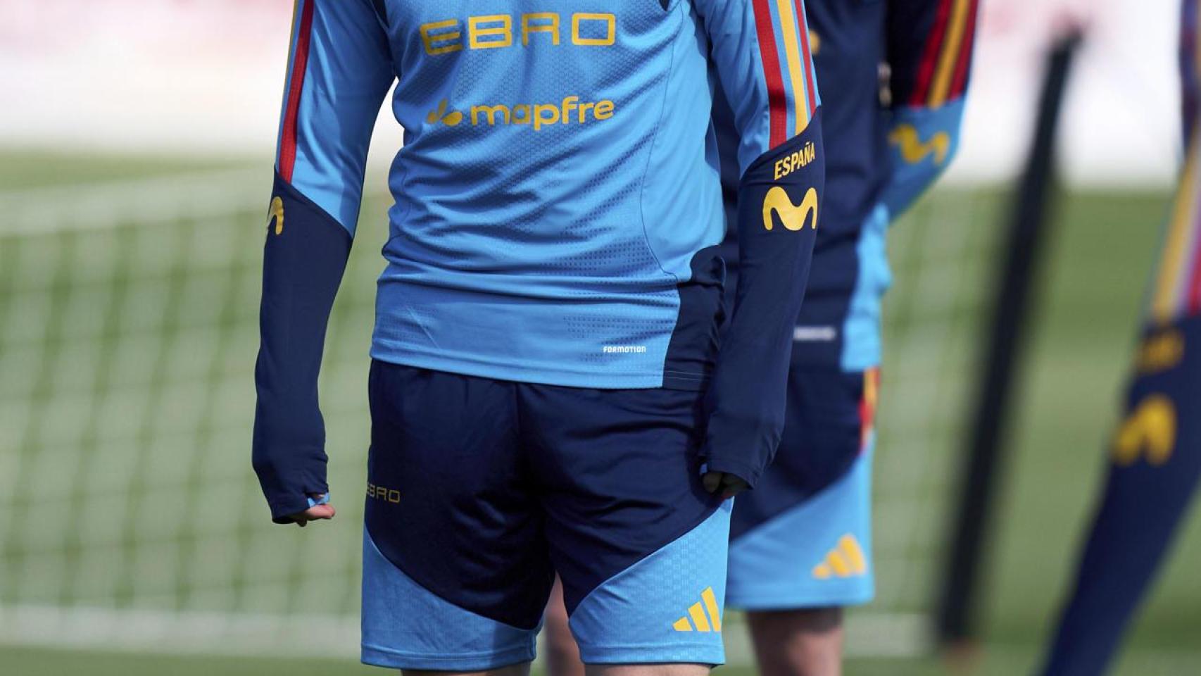 Víctor Muñoz, en un entrenamiento de la Selección