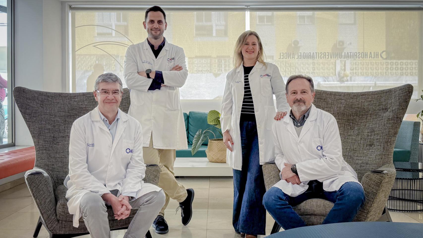 Los doctores Cruz, León, Parra e Hinojosa en HLA El Ángel.