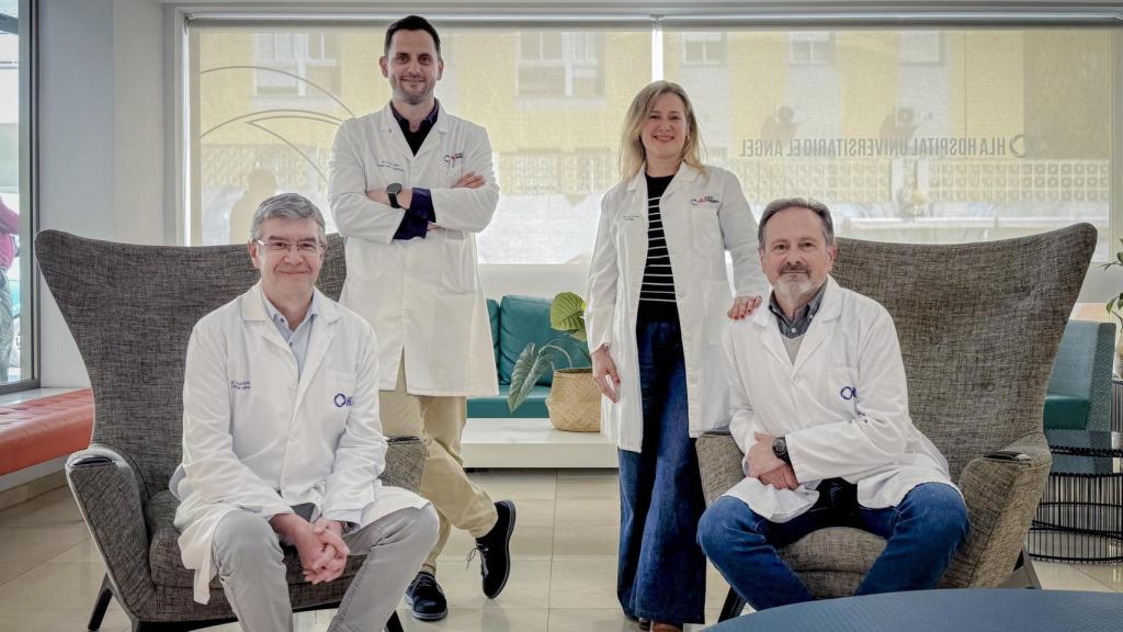 Los doctores Cruz, León, Parra e Hinojosa en HLA El Ángel.