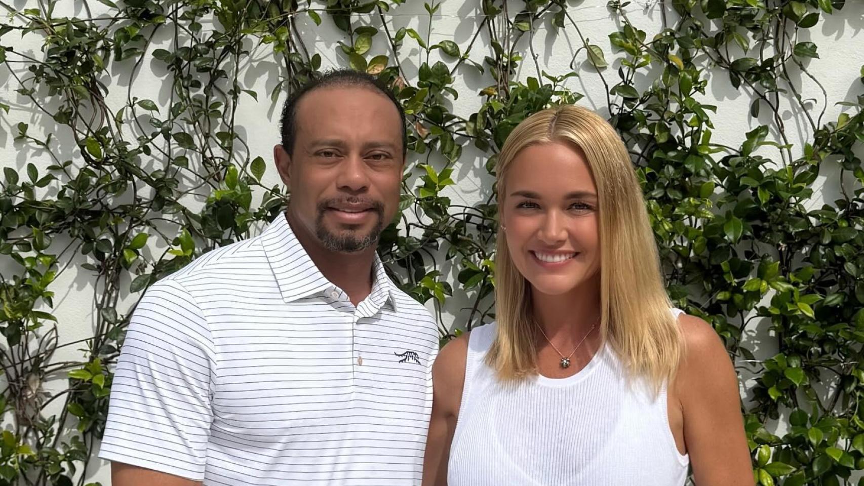 Tiger Woods junto a su actual pareja, Vanessa Trump, en una fotografía de sus redes sociales.