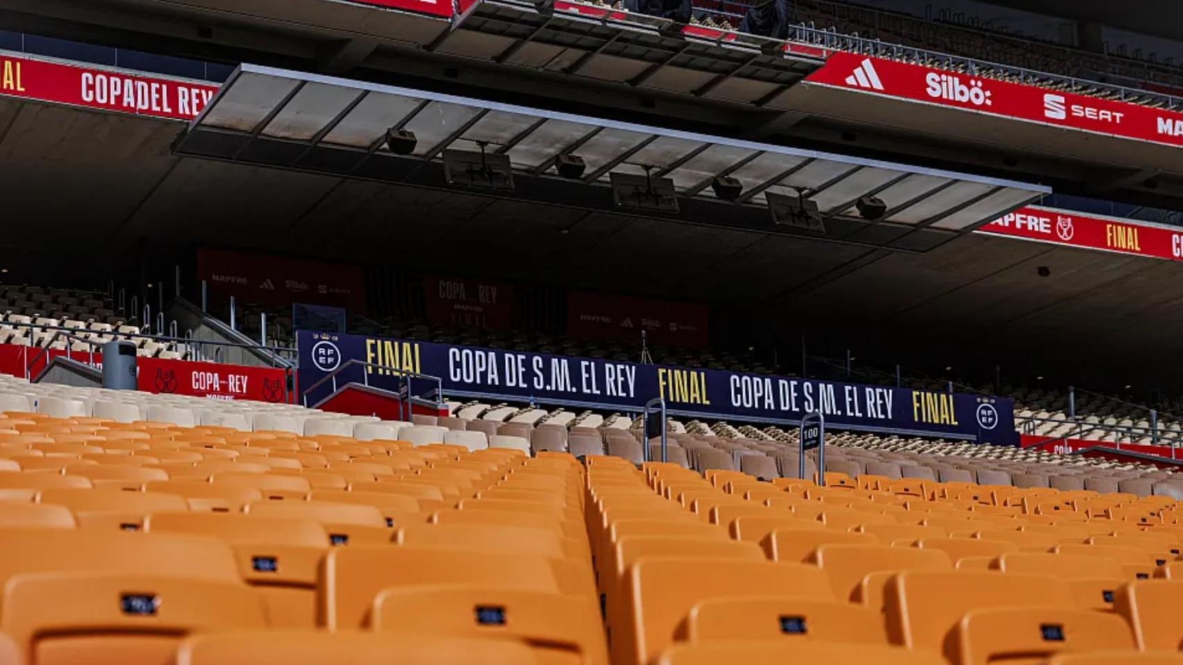 Las gradas del estadio de La Cartuja, antes de la final de la Copa del Rey de 2025