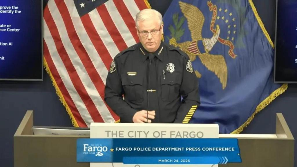 Pete Nielsen, Chief of the West Fargo Police, at a press conference.