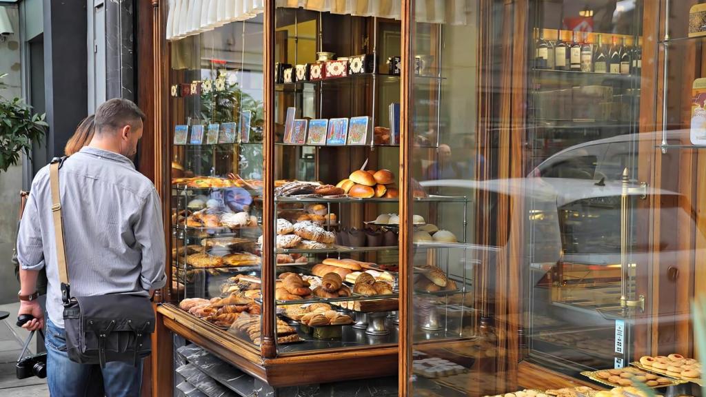 El escaparate de la pastelería.