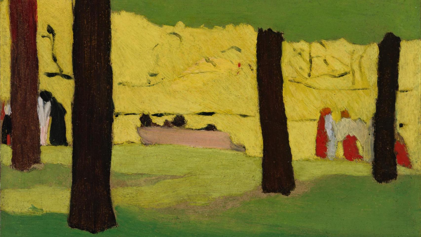 Édouard Vuillard: 'Le Banc ros', 1890. Foto: Colección particular