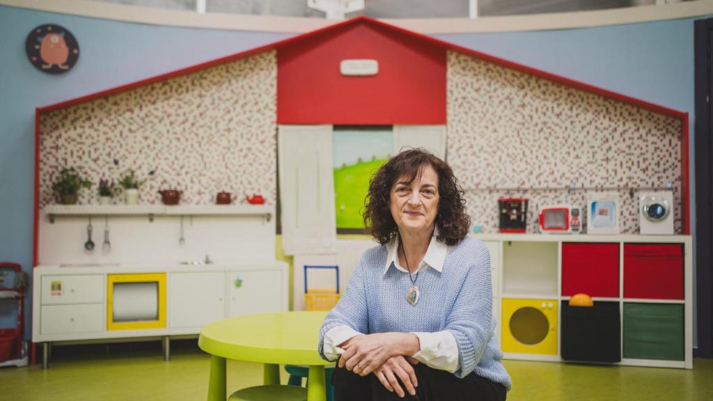 Lourdes Atrio en un aula de educación infantil del Colegio Balder