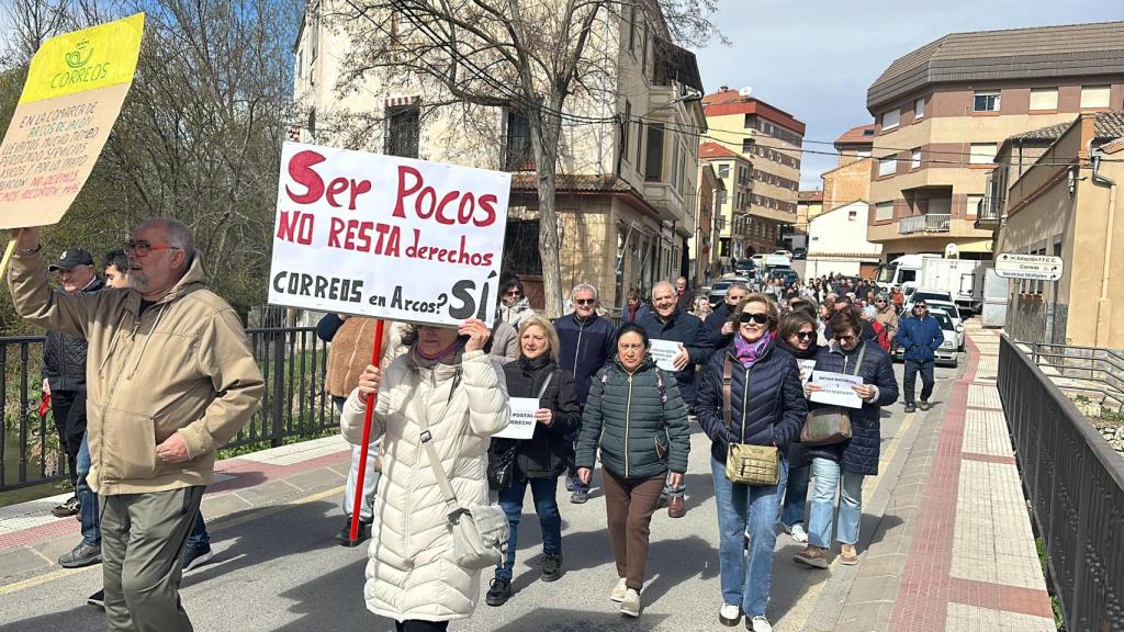 Protesta en Arcos de Jalón
