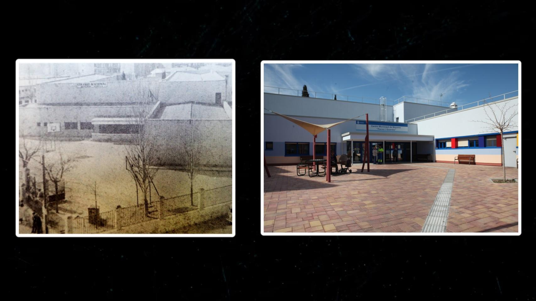 El antiguo colegio Ferrer i Guardia de Fuenlabrada, antes y después.