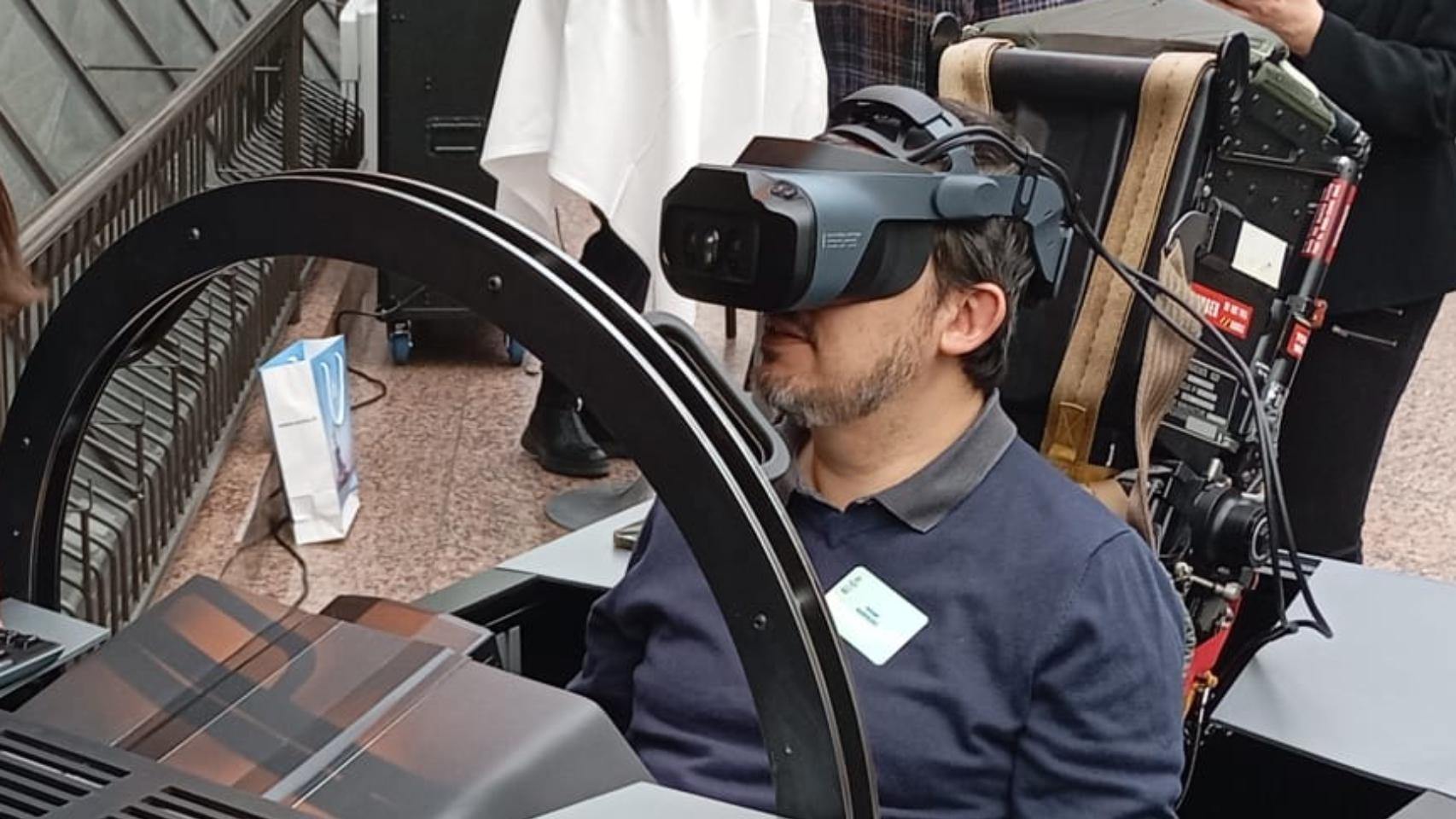 Probando el simulador y las gafas Varjo XR-4