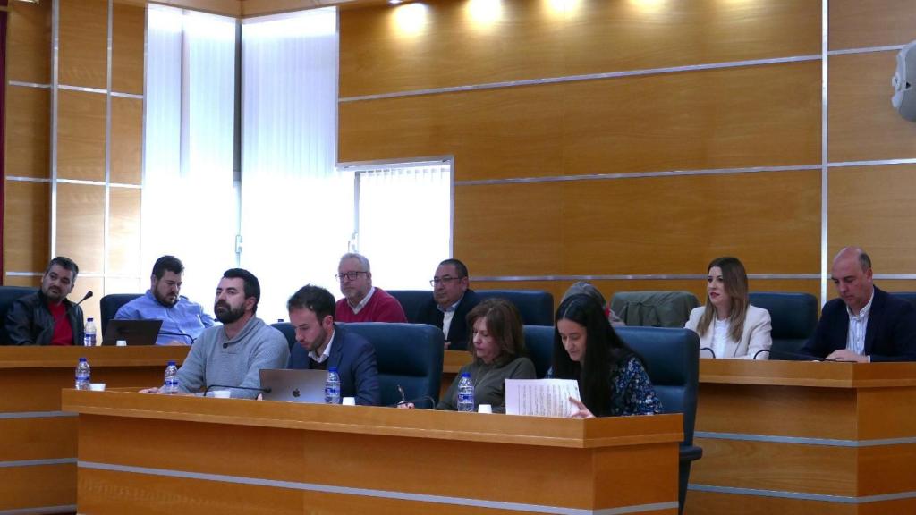 Los concejales del PSOE en el Pleno de Molina de Segura.