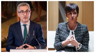 Arcadi España, ministro de Hacienda, e Isabel Rodríguez, ministra de Vivienda.