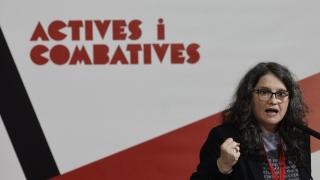 Mónica Oltra en el congreso de Iniciativa de este sábado. Kai Försterling / EFE