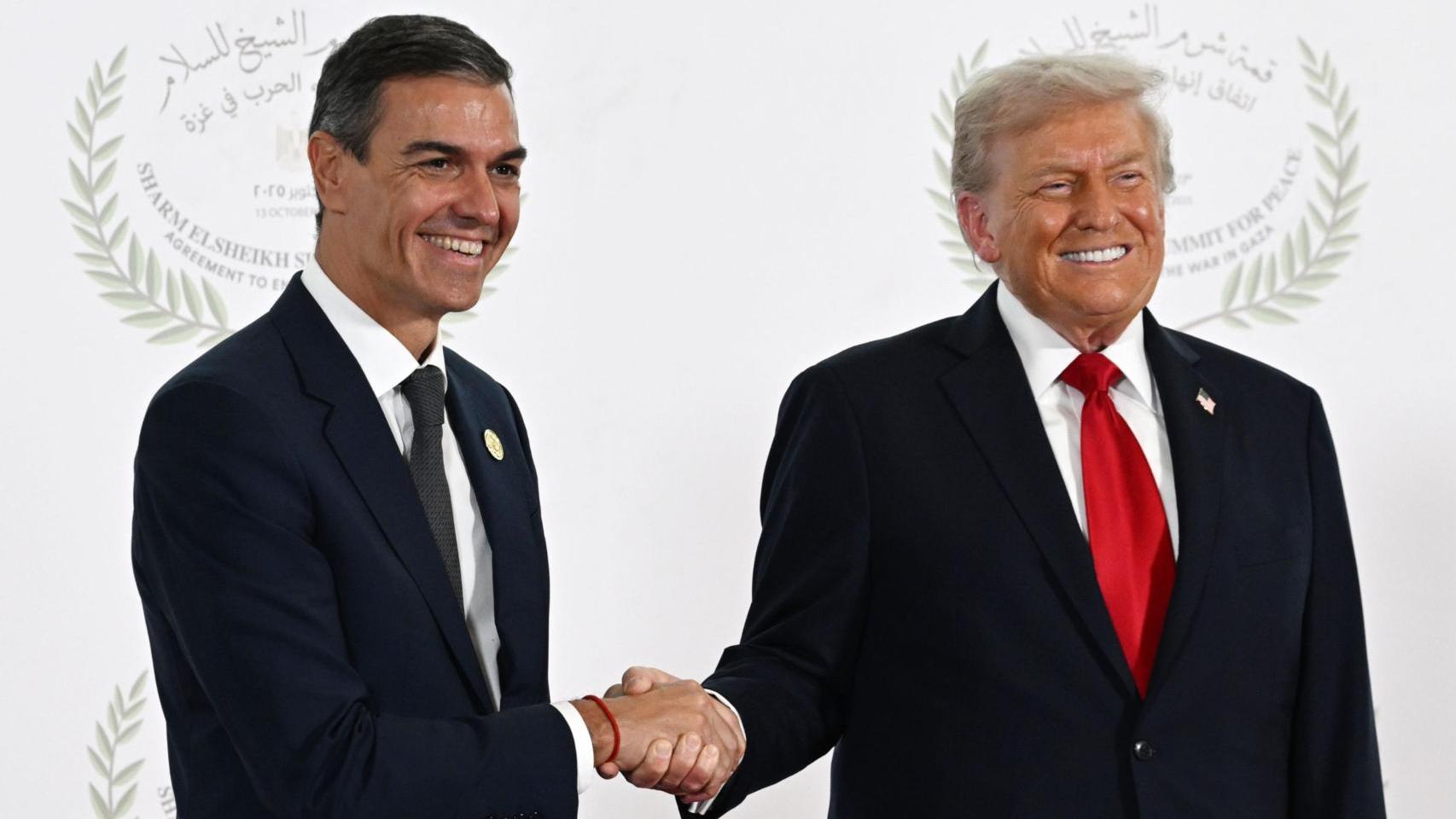 Pedro Sánchez y Donald Trump
