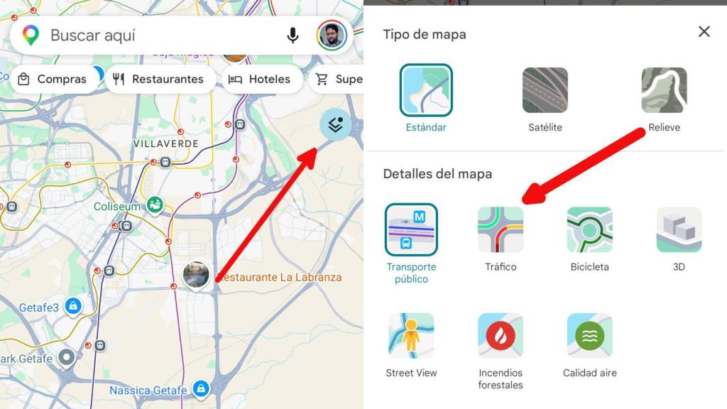 Cómo activar la capa de tráfico en Google Maps para ver los radares de velocidad
