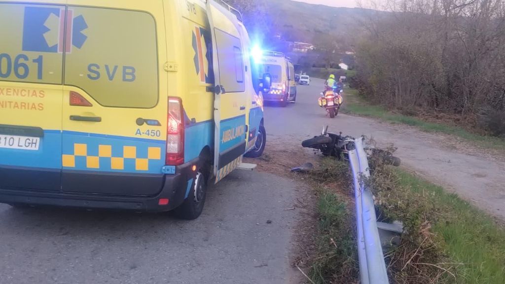 Accidente de moto en Riós, Ourense.