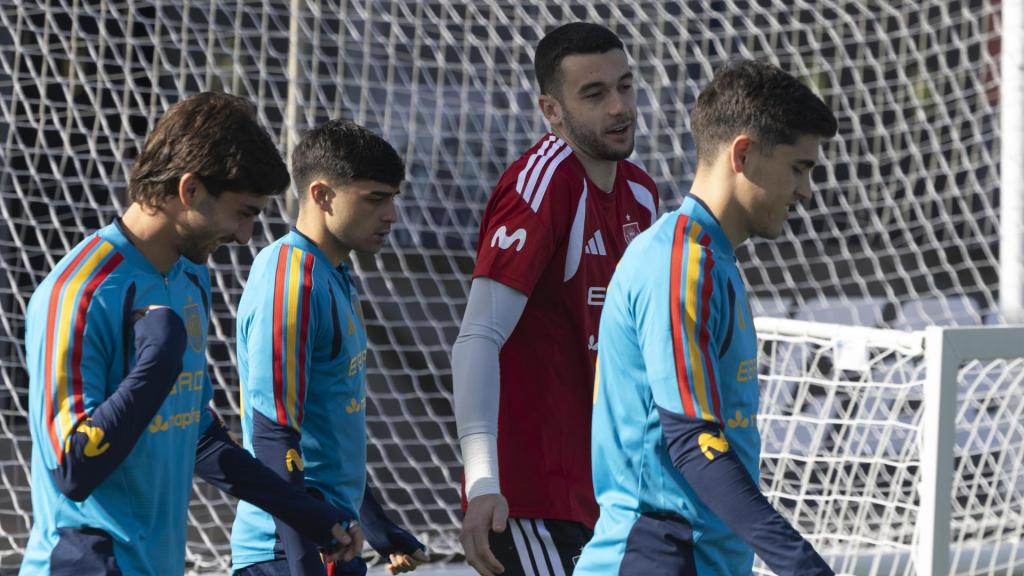 Joan García, en un entrenamiento de la Selección