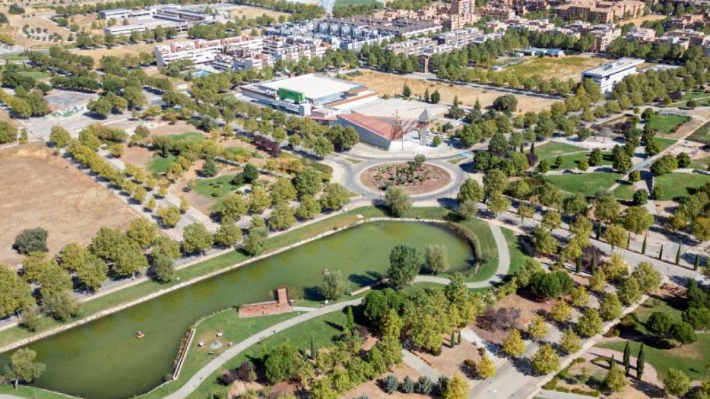 Imagen aérea de Ciudad Valdeluz, en la localidad de Yebes (Guadalajara).