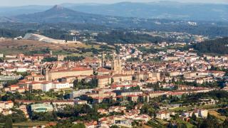 Vista aérea de Santiago de Compostela.