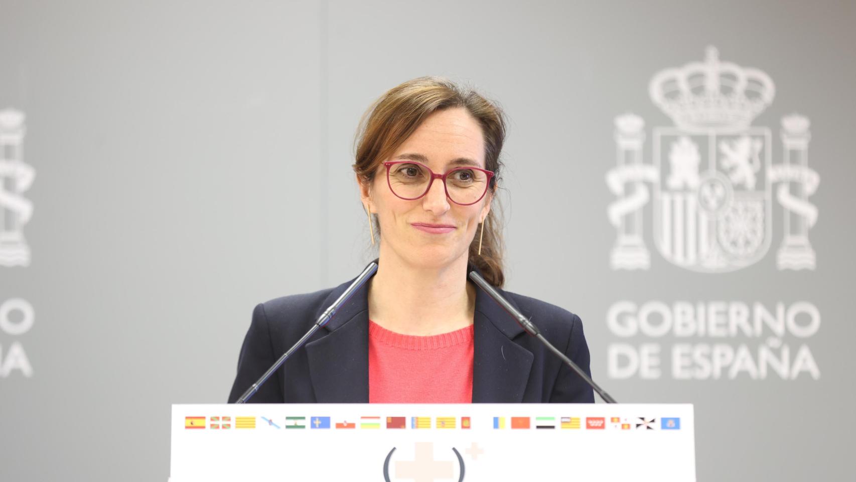 Mónica García, ministra de Sanidad, en el Consejo Interterritorial del pasado viernes.